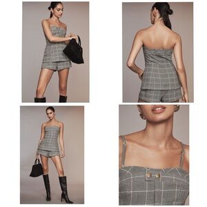 NWT Maeve Plaid Romper